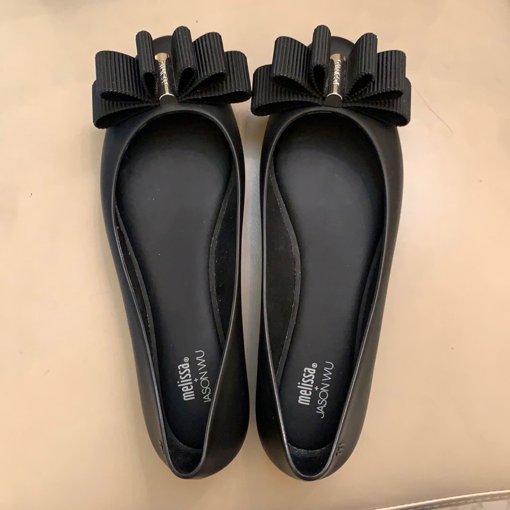 Melissa + Jason Wu - Black bow flat